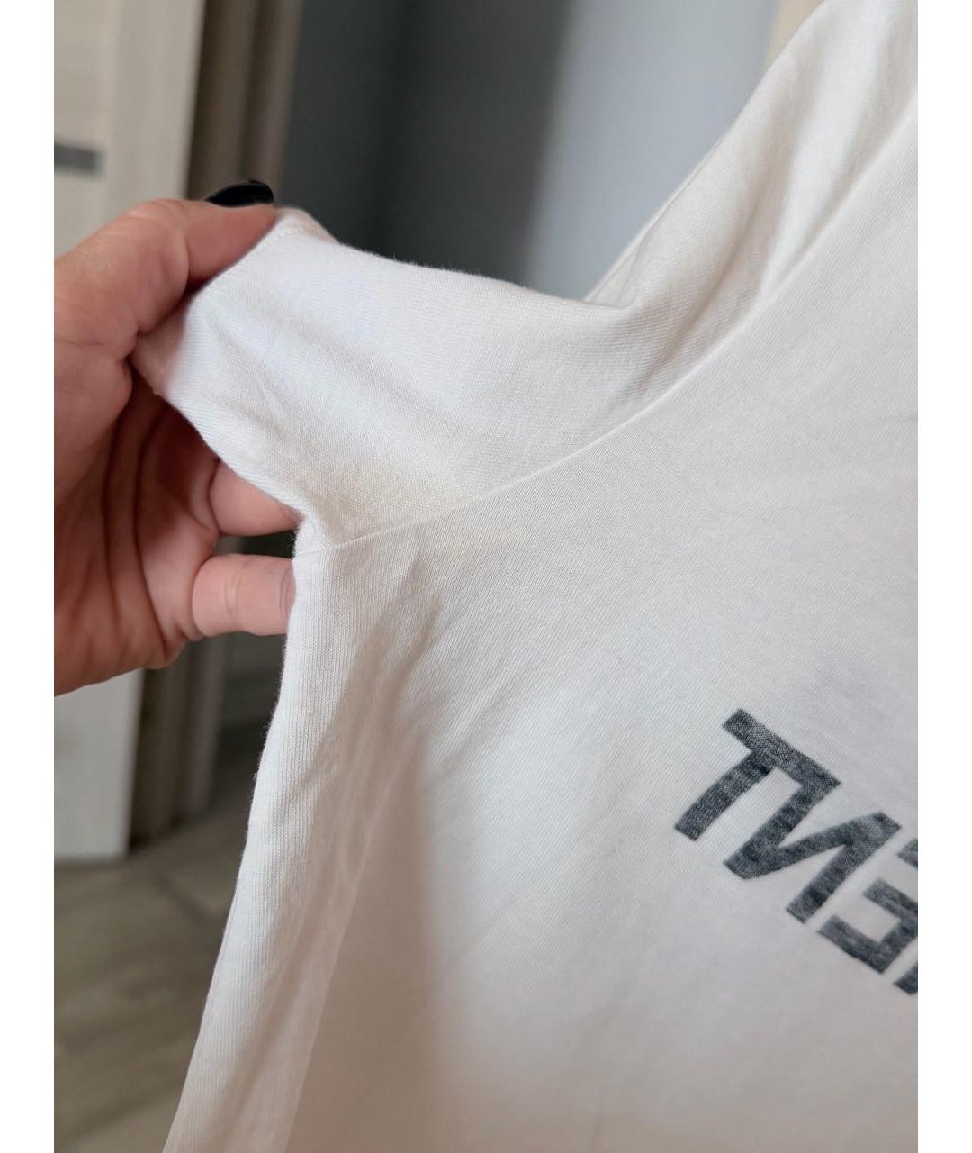 SAINT LAURENT Белая хлопковая футболка, фото 4