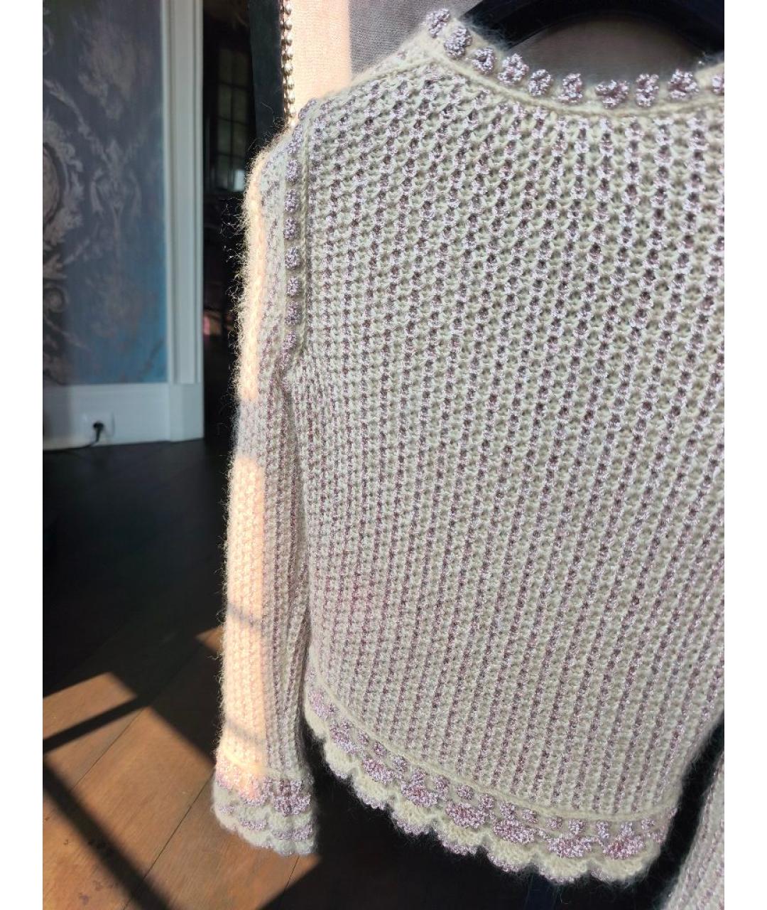 CHANEL Бежевый шерстяной кардиган, фото 2