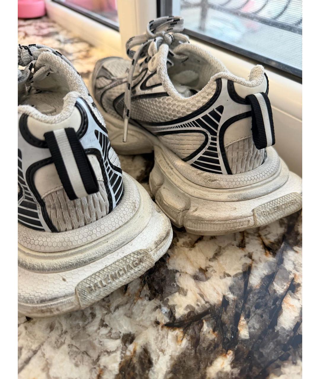 BALENCIAGA Белые текстильные кроссовки, фото 3