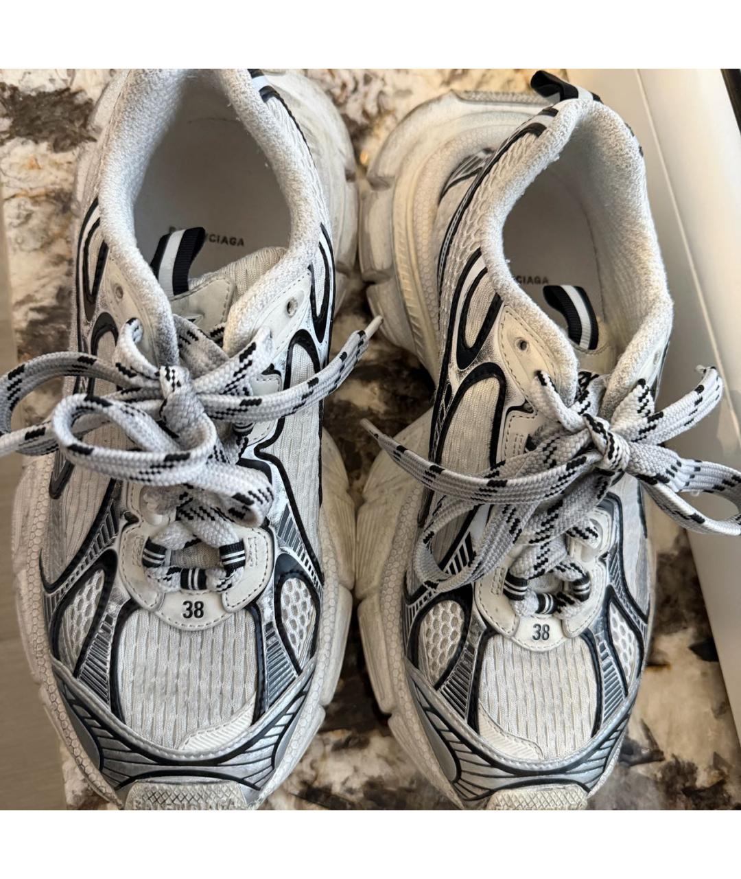 BALENCIAGA Белые текстильные кроссовки, фото 2