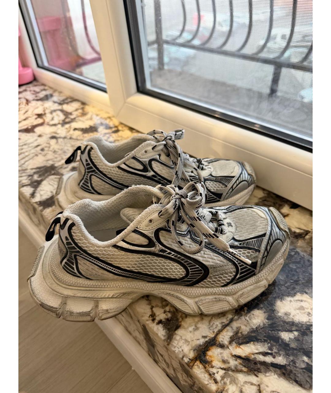 BALENCIAGA Белые текстильные кроссовки, фото 4