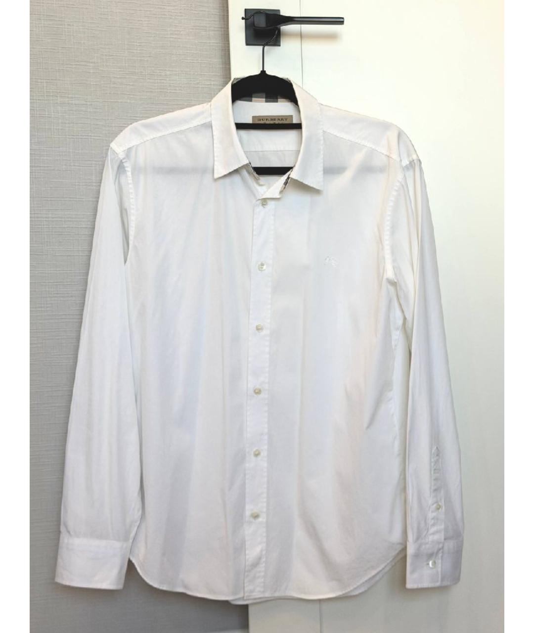 BURBERRY Белая хлопковая кэжуал рубашка, фото 5
