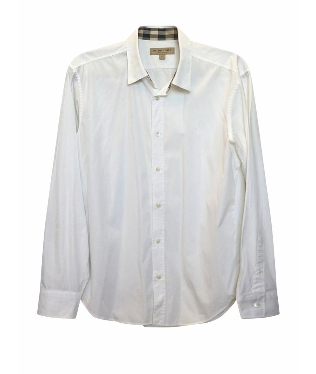 BURBERRY Белая хлопковая кэжуал рубашка, фото 1