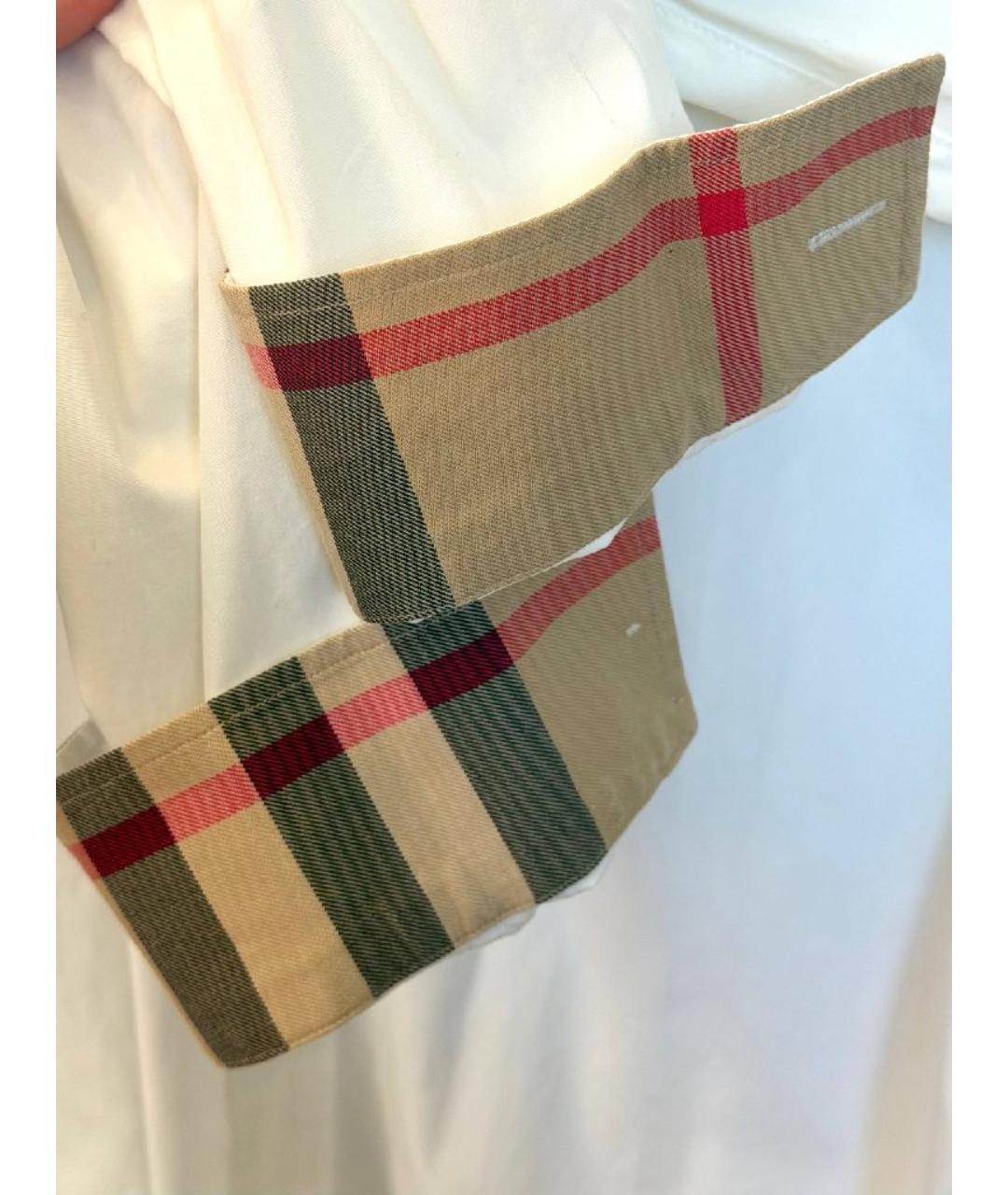 BURBERRY Белая хлопковая кэжуал рубашка, фото 6