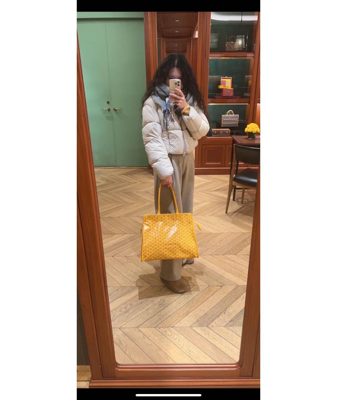 GOYARD Желтая сумка тоут, фото 4