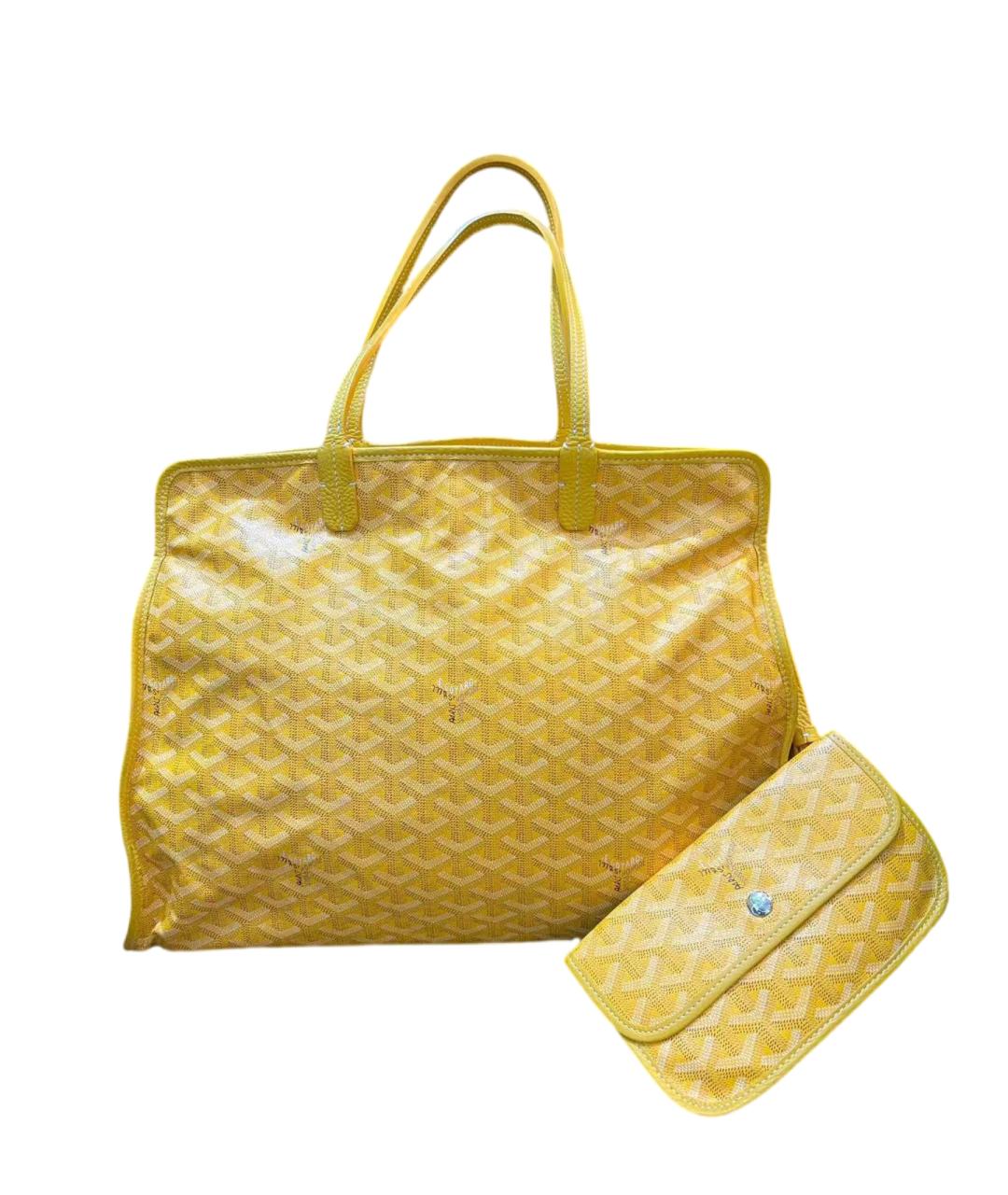 GOYARD Желтая сумка тоут, фото 9