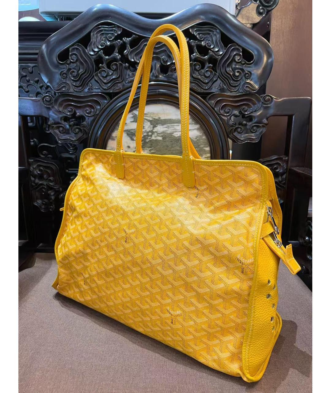GOYARD Желтая сумка тоут, фото 7