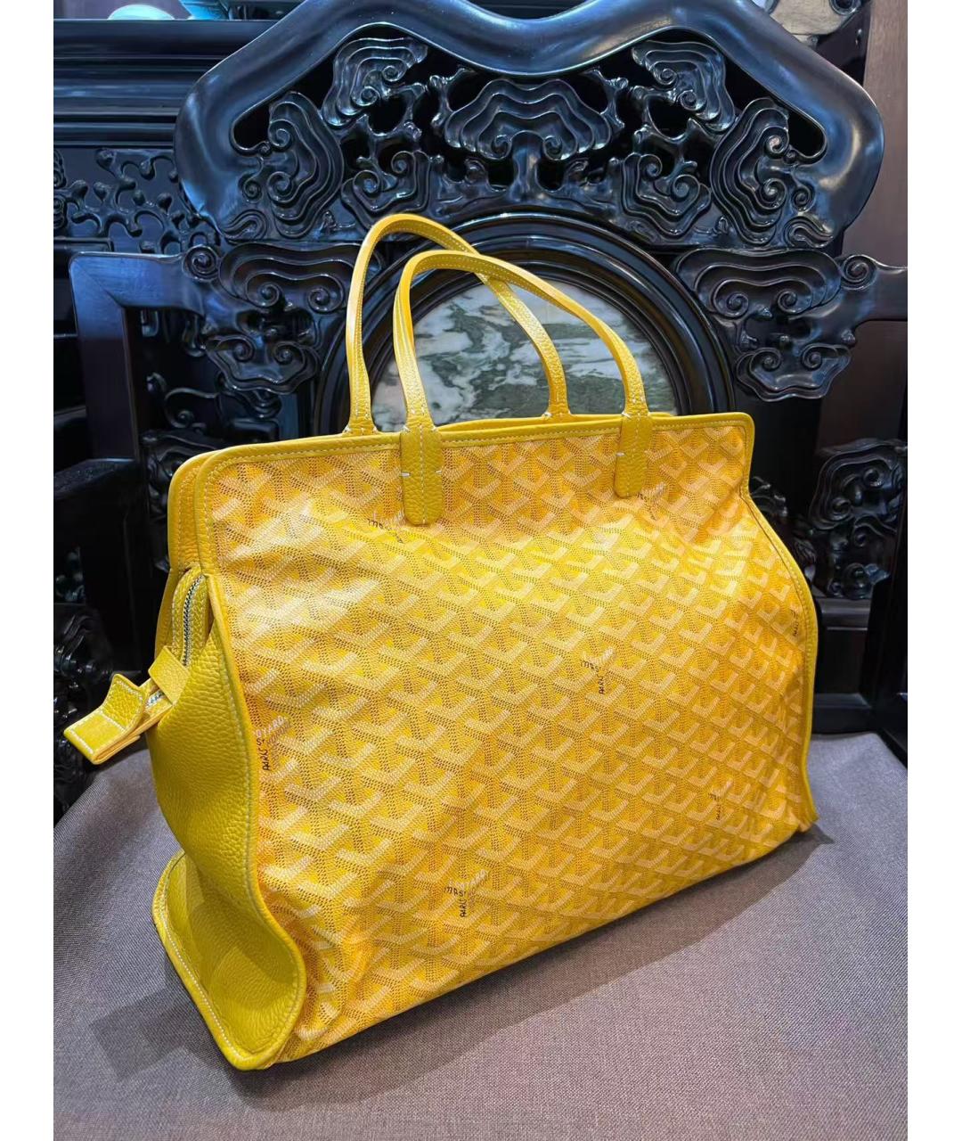 GOYARD Желтая сумка тоут, фото 5