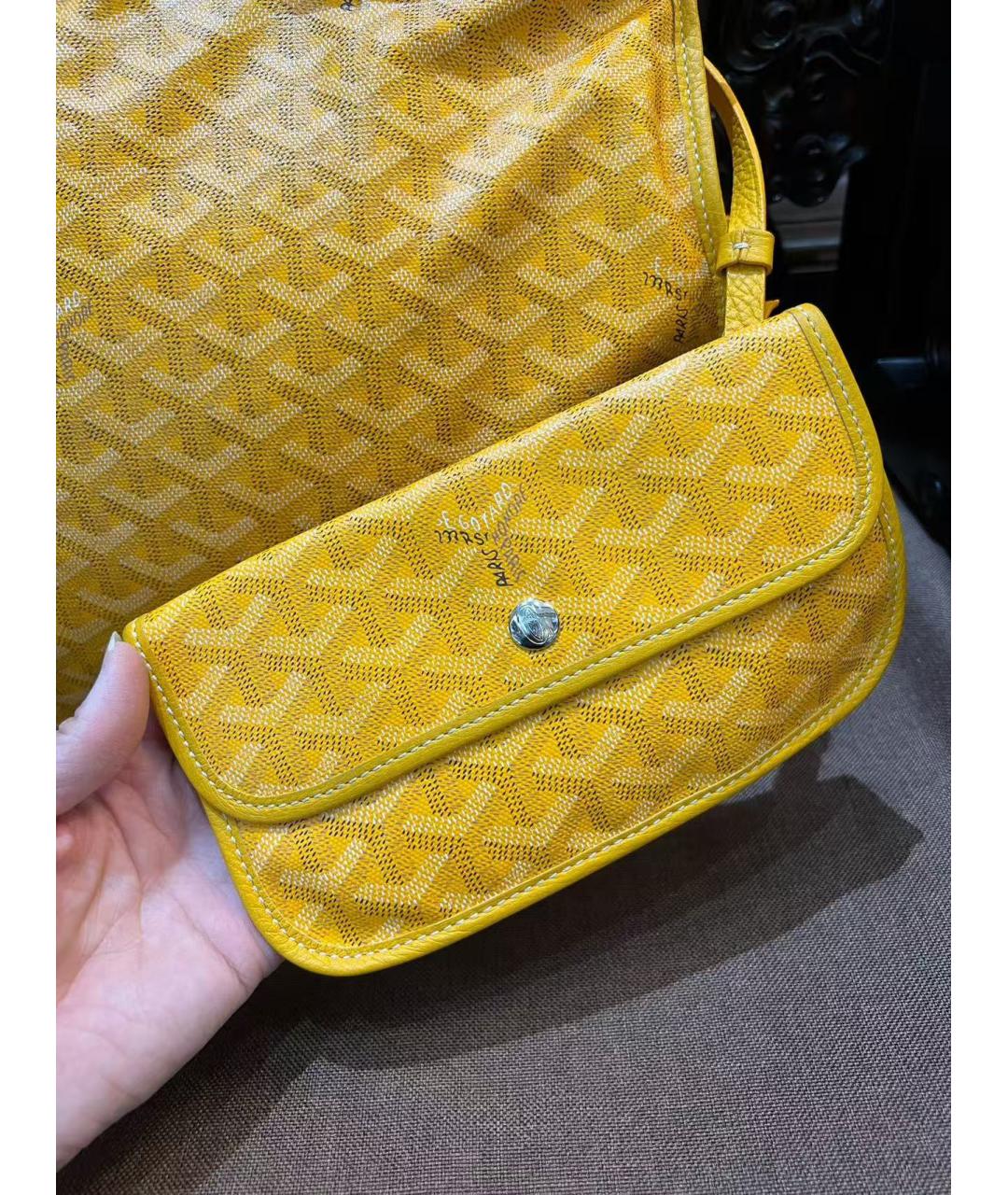 GOYARD Желтая сумка тоут, фото 6