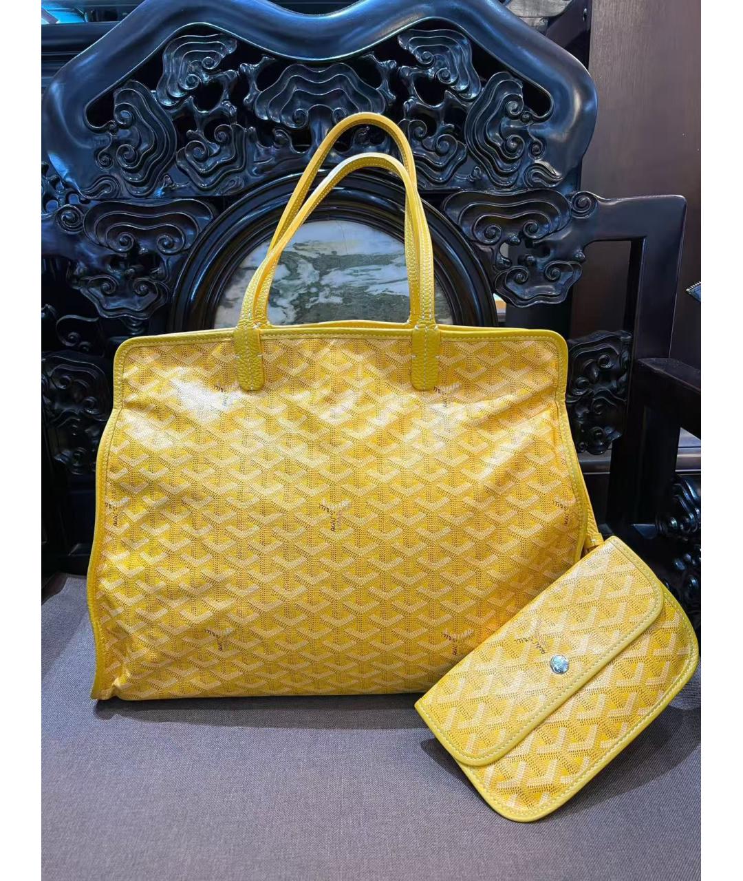 GOYARD Желтая сумка тоут, фото 2