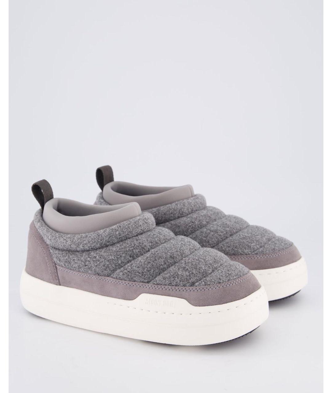 MOON BOOT Серые текстильные ботинки, фото 2