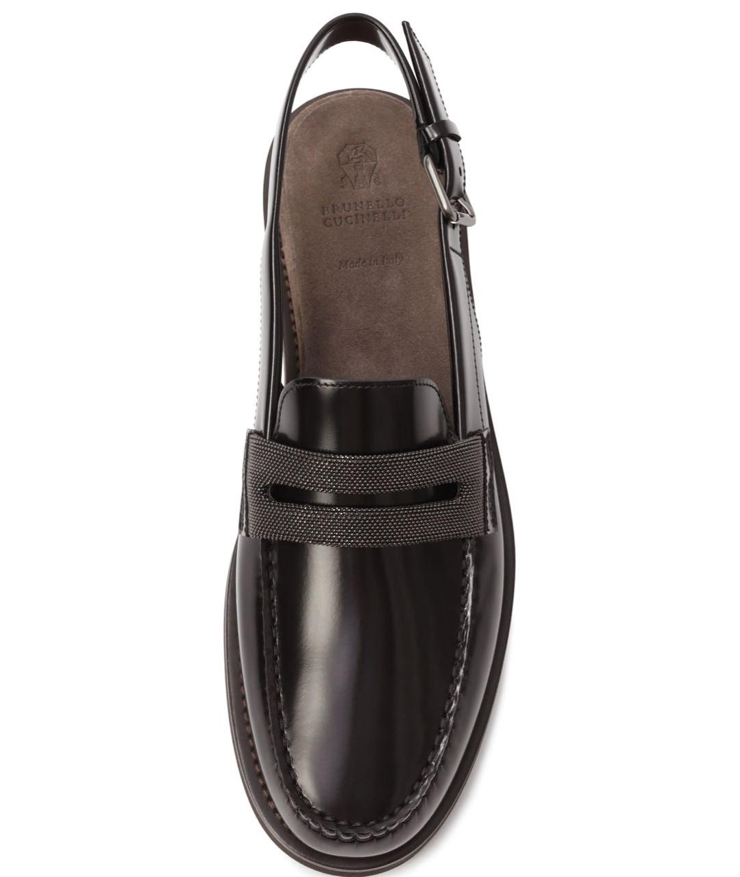 BRUNELLO CUCINELLI Черные кожаные лоферы, фото 3