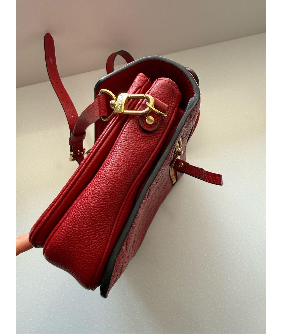 LOUIS VUITTON Красная кожаная сумка через плечо, фото 6