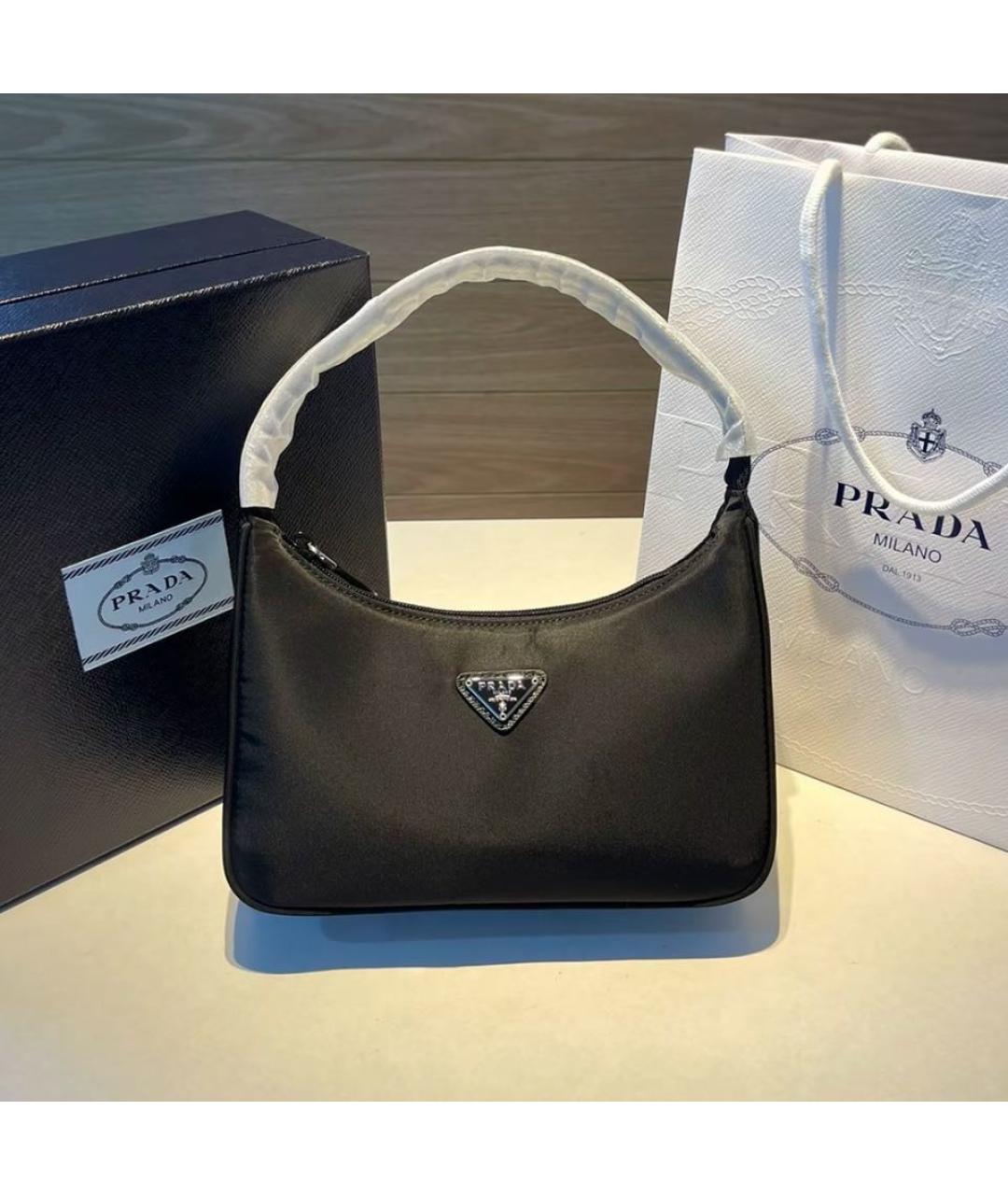 PRADA Черная сумка с короткими ручками, фото 4
