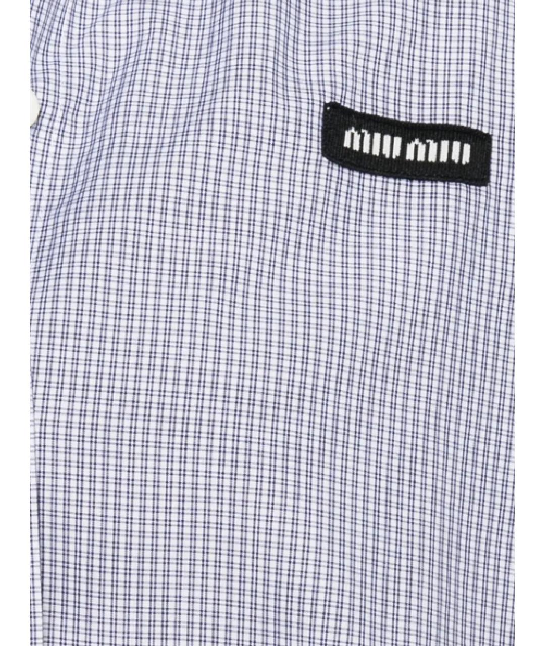 MIU MIU Синяя хлопковая рубашка, фото 2