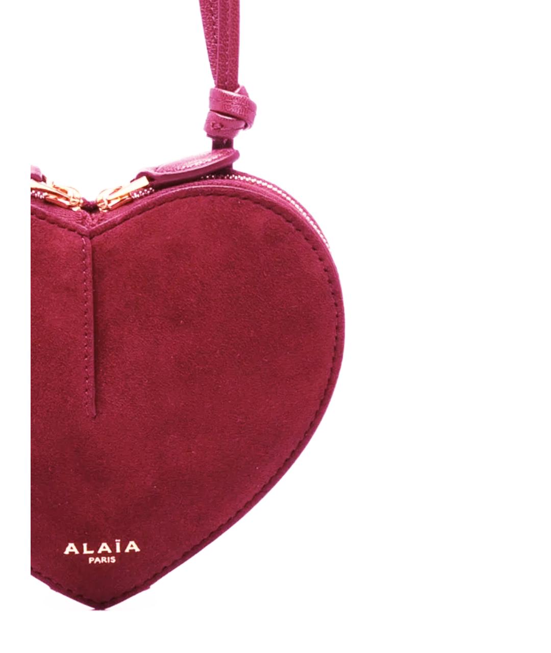 ALAIA Розовая кожаная сумка через плечо, фото 2