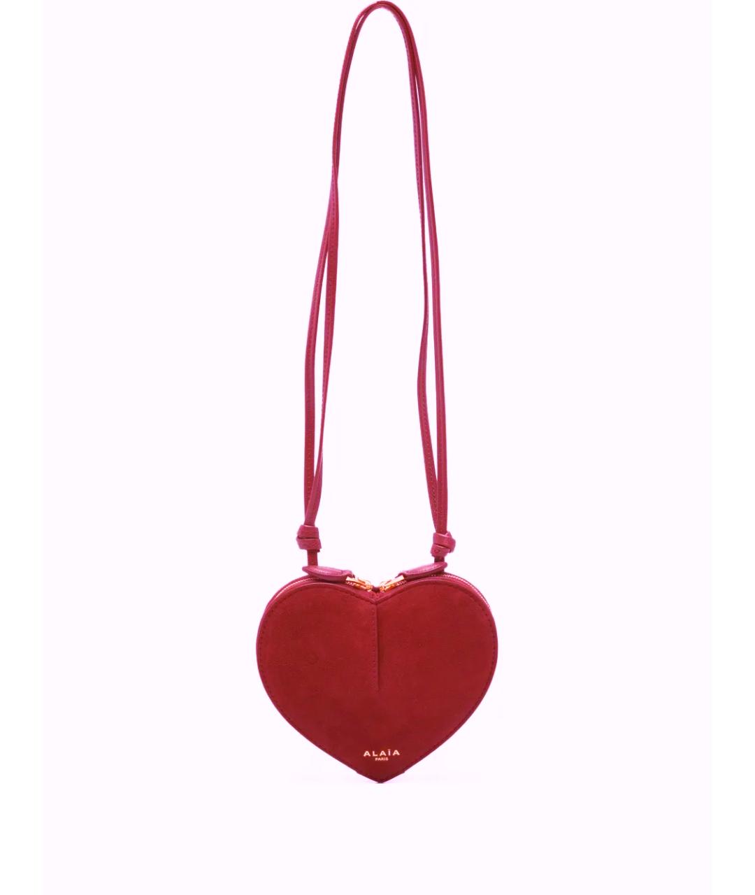 ALAIA Розовая кожаная сумка через плечо, фото 4