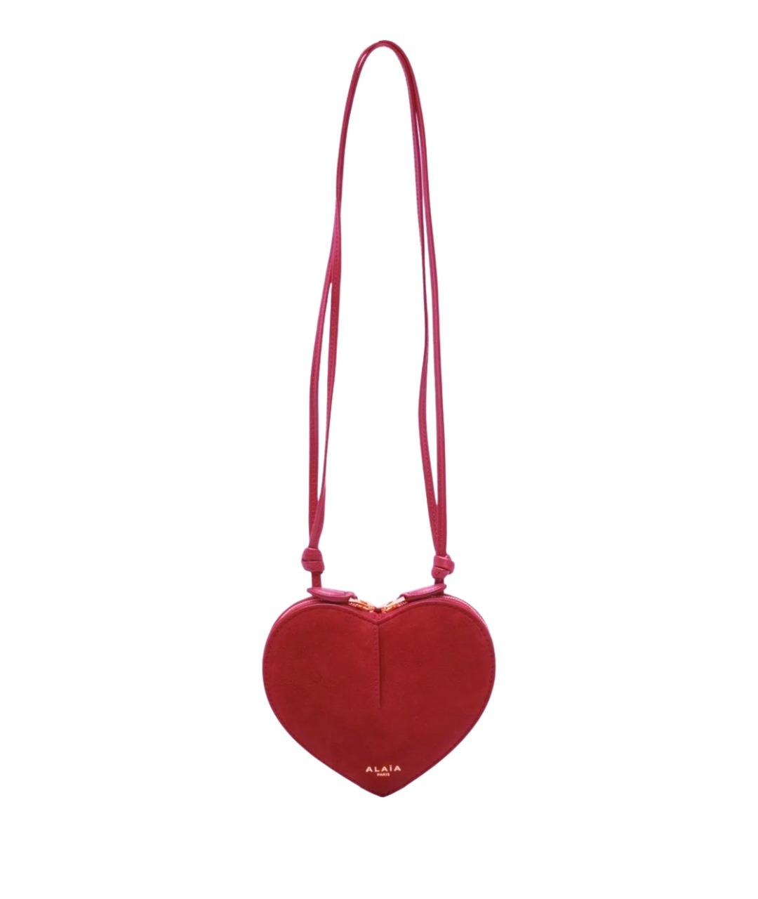 ALAIA Розовая кожаная сумка через плечо, фото 1