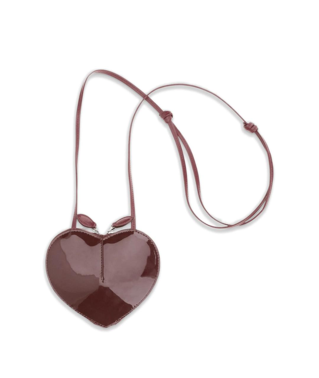 ALAIA Бордовая сумка через плечо из лакированной кожи, фото 3