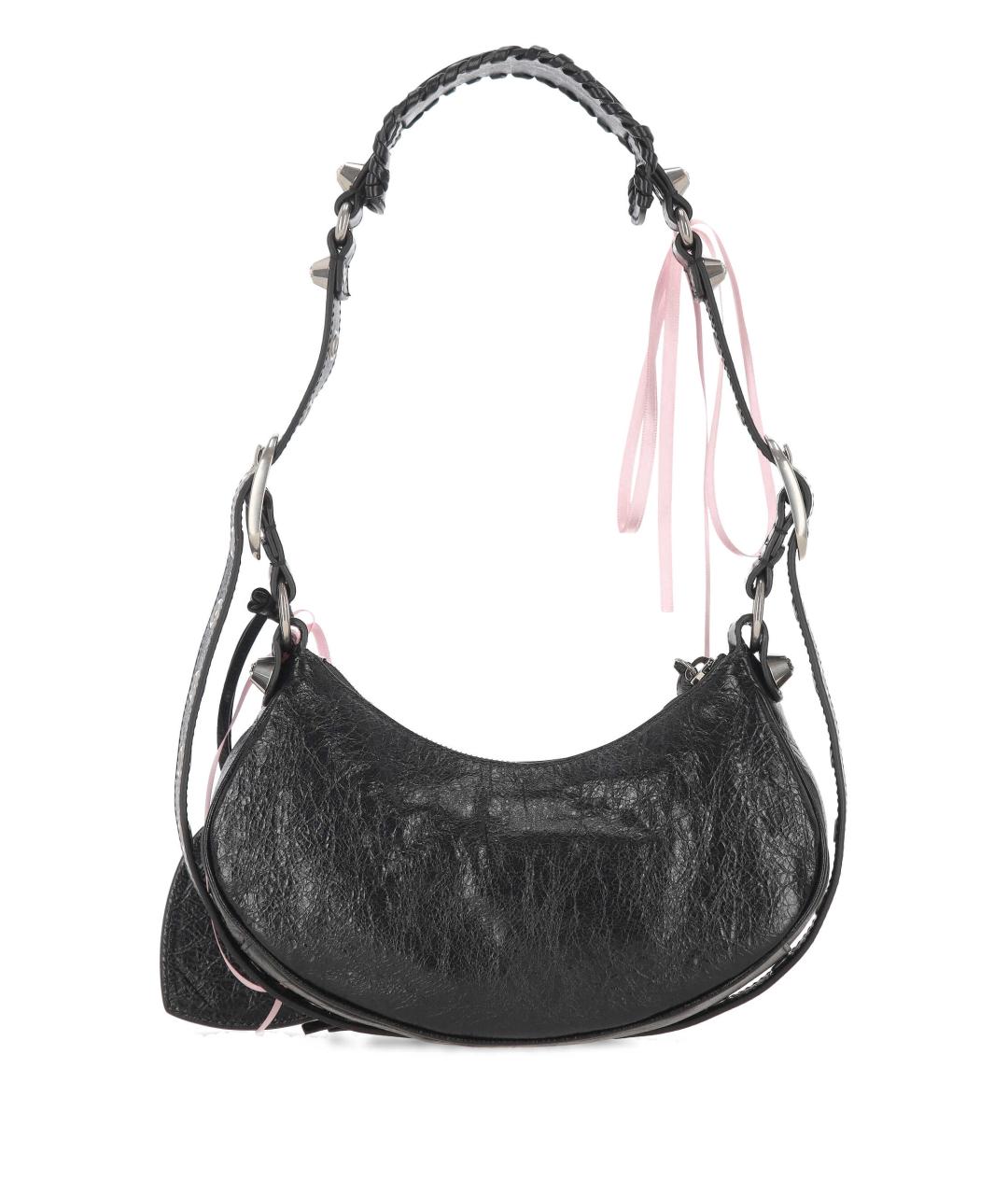 BALENCIAGA Черная кожаная сумка через плечо, фото 3