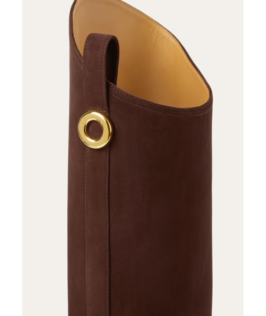 LORO PIANA Коричневые кожаные сапоги, фото 4