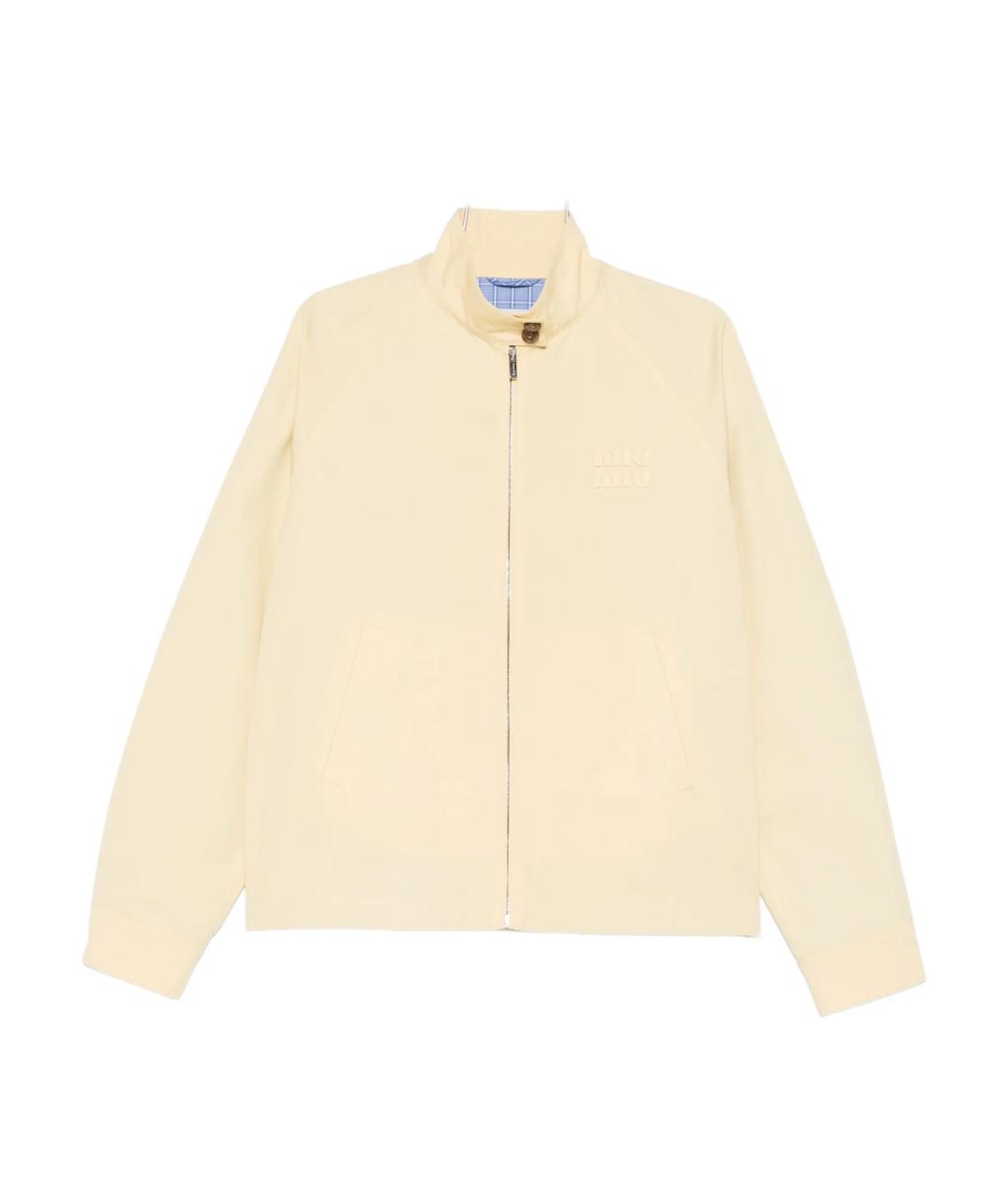 MIU MIU Желтая хлопковая куртка, фото 1