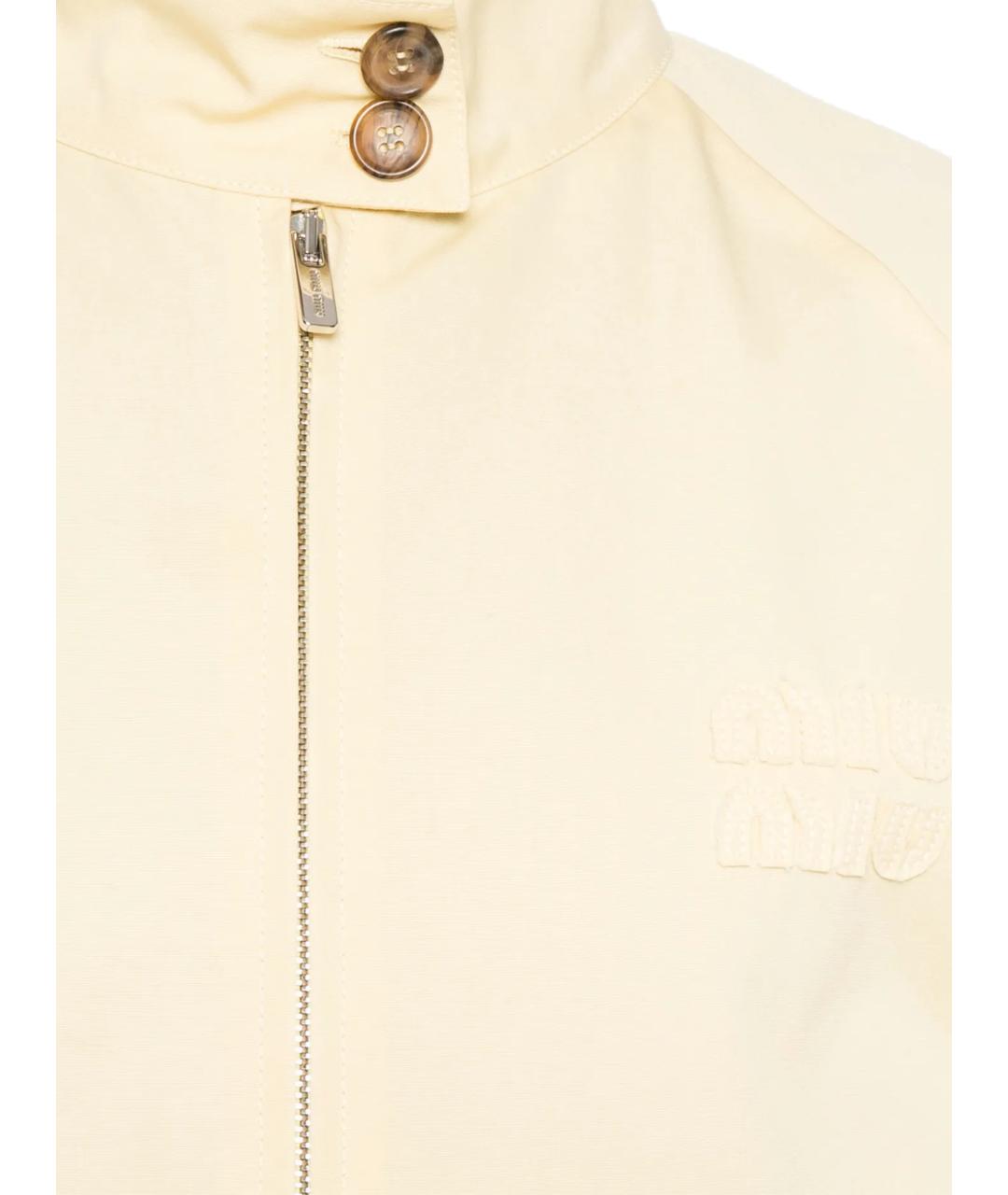 MIU MIU Желтая хлопковая куртка, фото 2