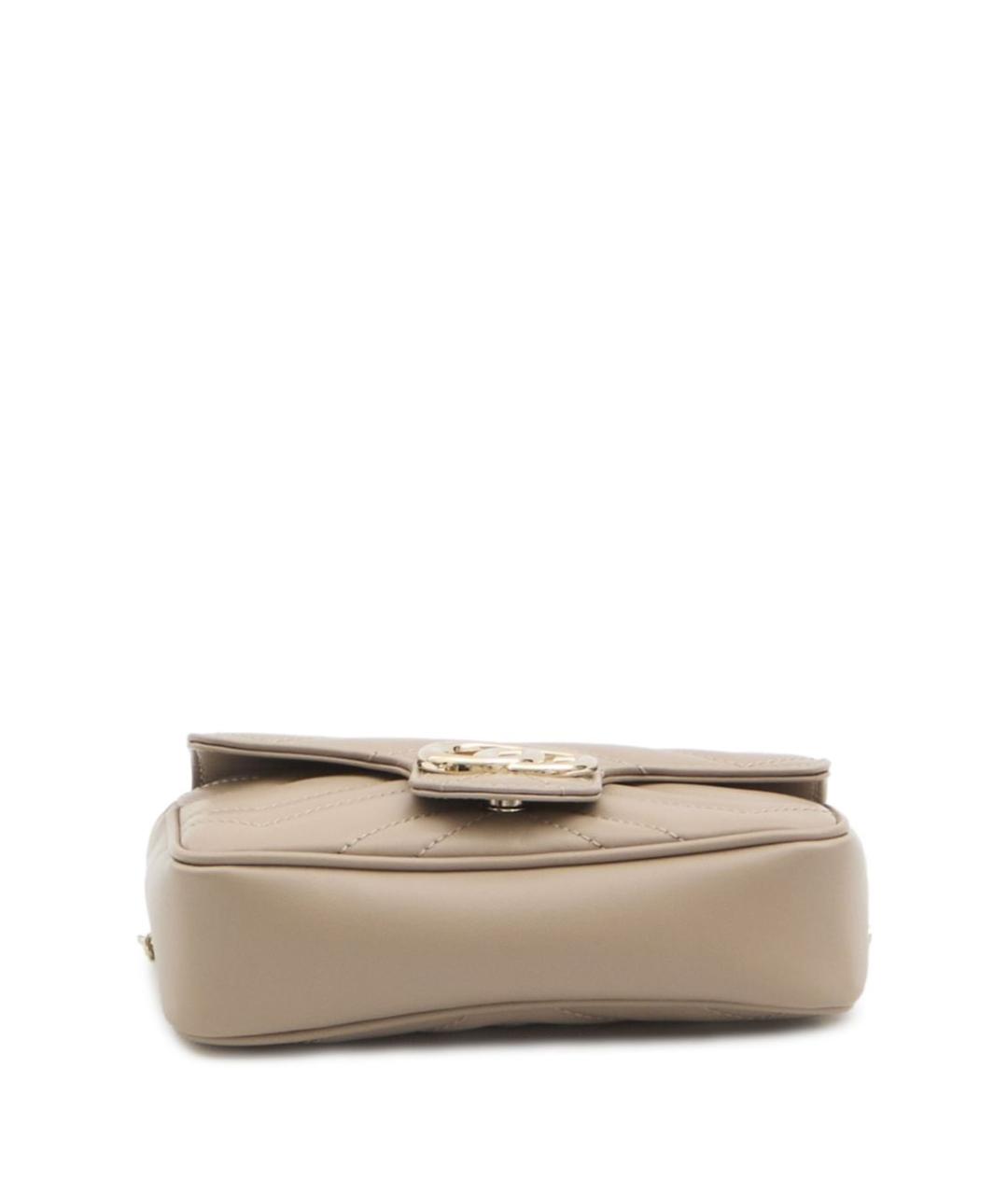 GUCCI Бежевая кожаная сумка через плечо, фото 3
