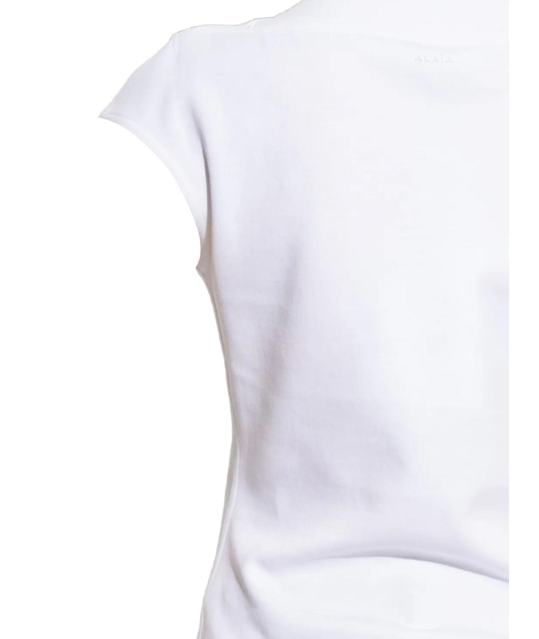 ALAIA Белая хлопковая футболка, фото 2