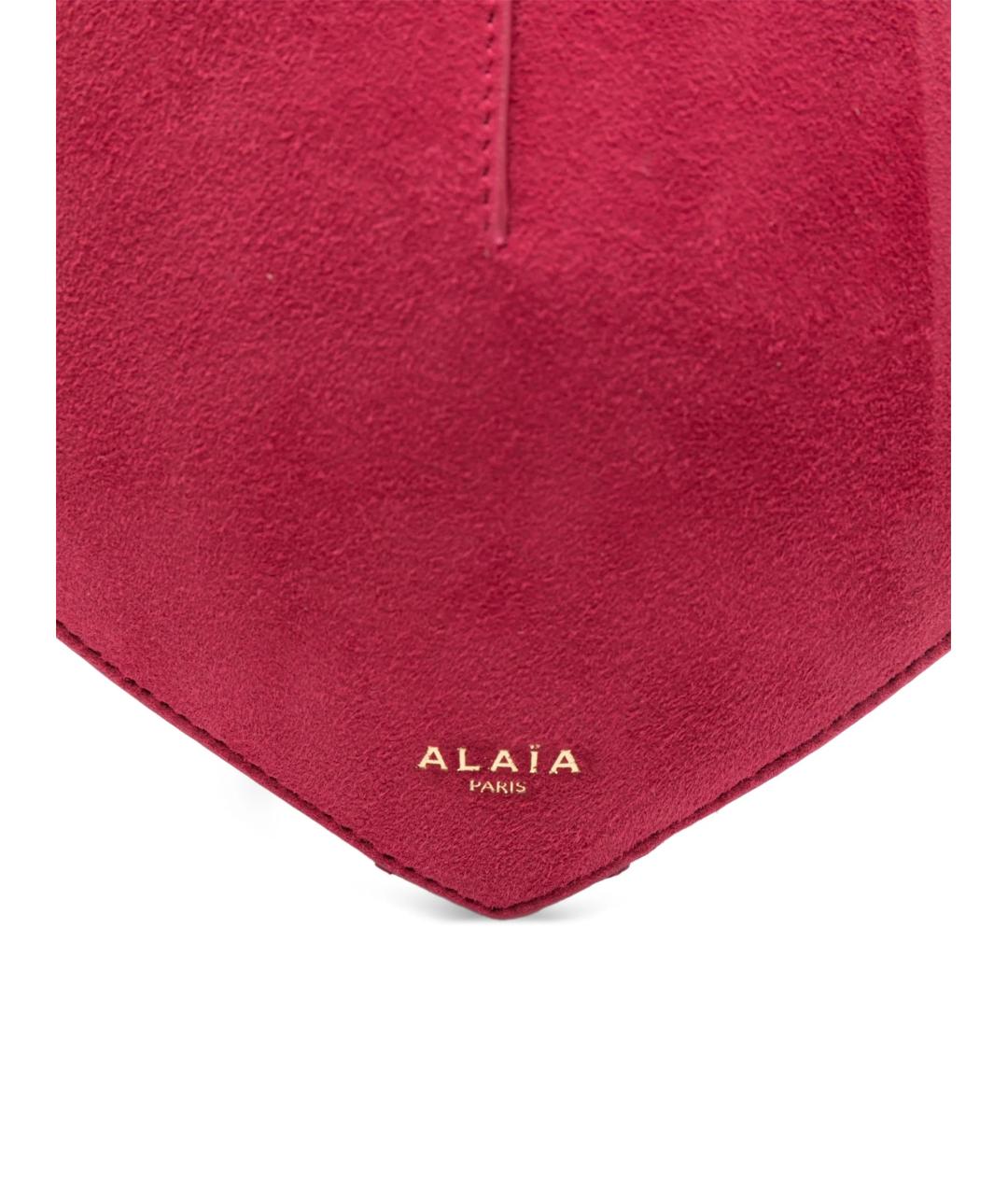 ALAIA Розовая кожаная сумка через плечо, фото 4