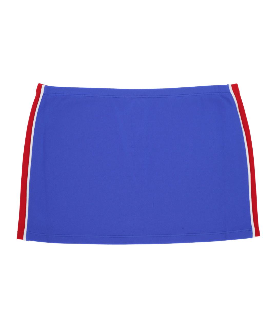 MIU MIU Синяя полиамидовая юбка мини, фото 3