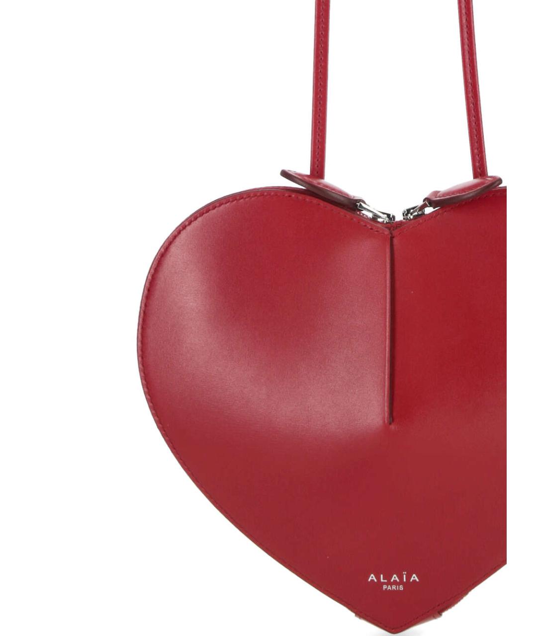 ALAIA Красная кожаная сумка через плечо, фото 4