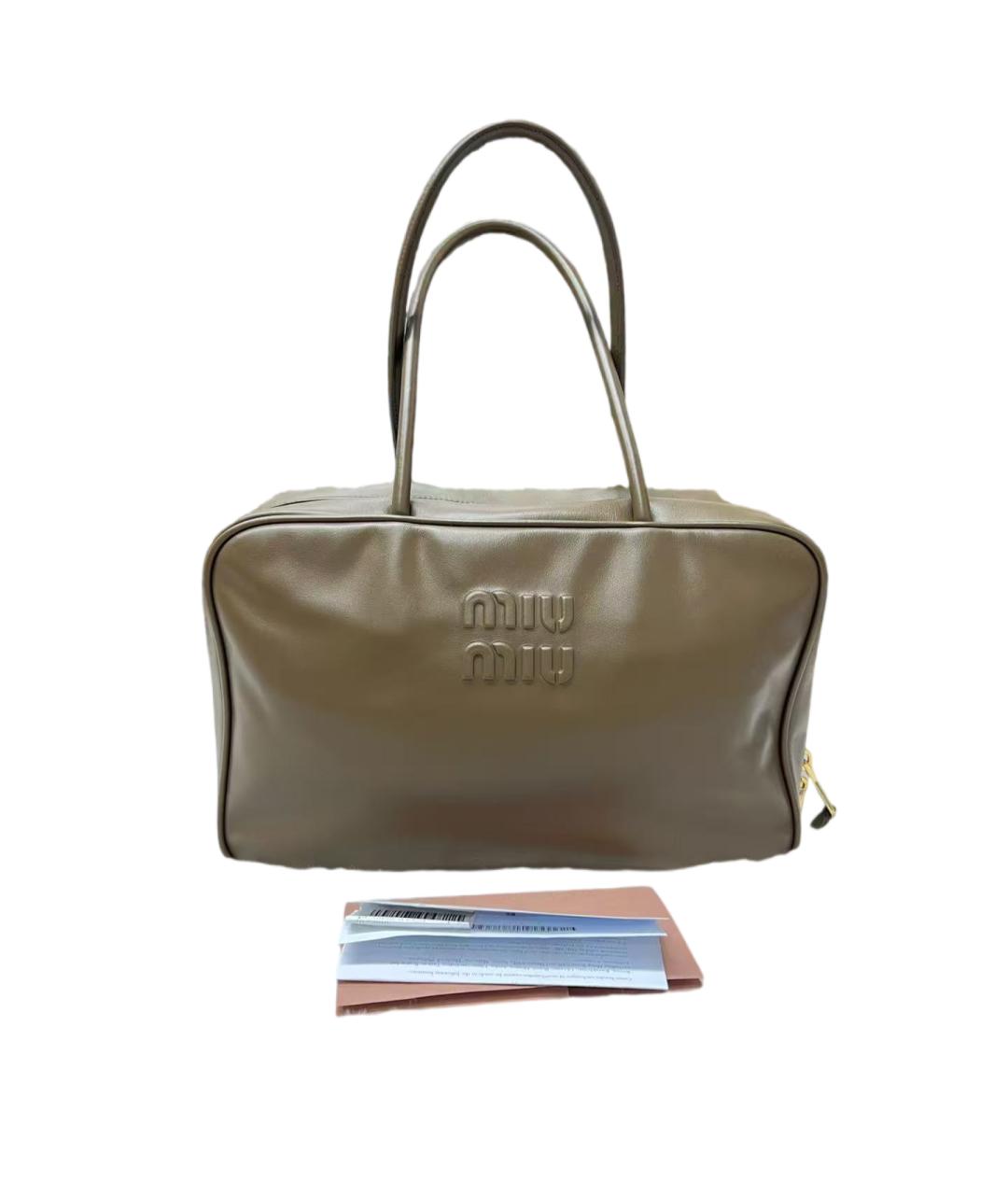 MIU MIU Кожаная сумка с короткими ручками, фото 8