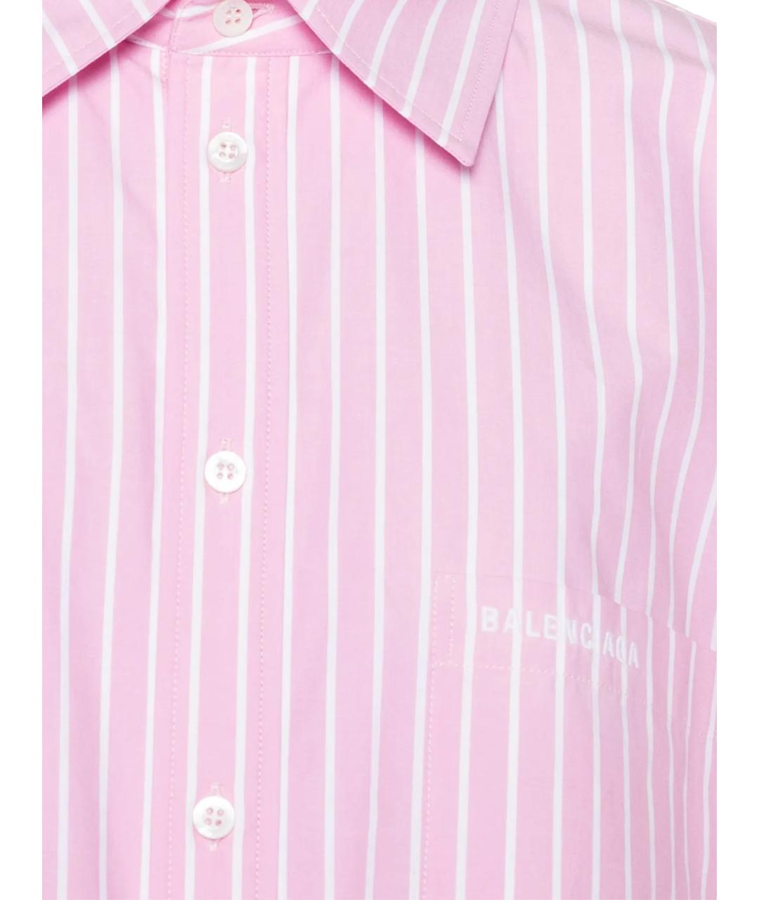 BALENCIAGA Розовая хлопковая рубашка, фото 2