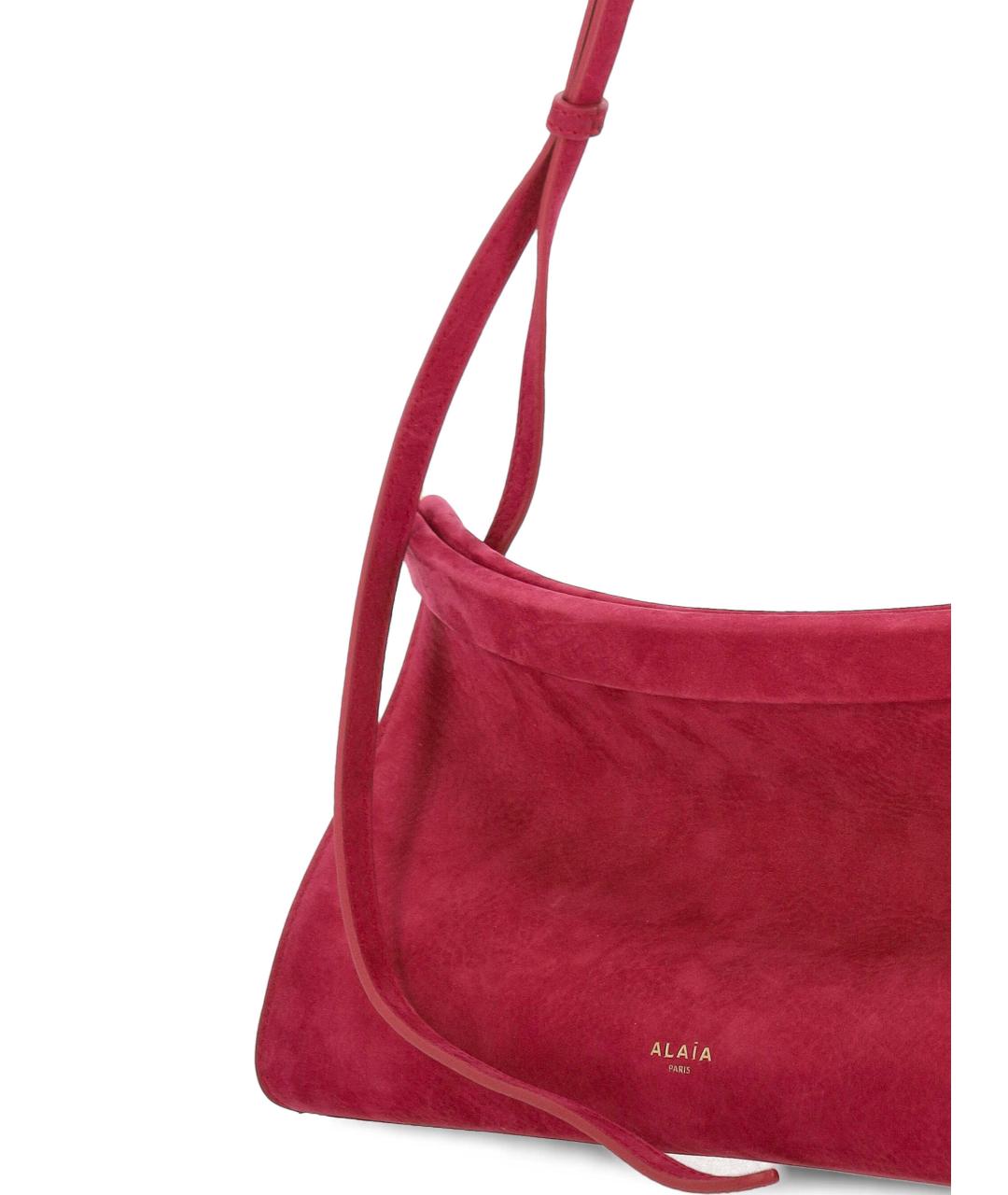 ALAIA Розовая кожаная сумка через плечо, фото 4