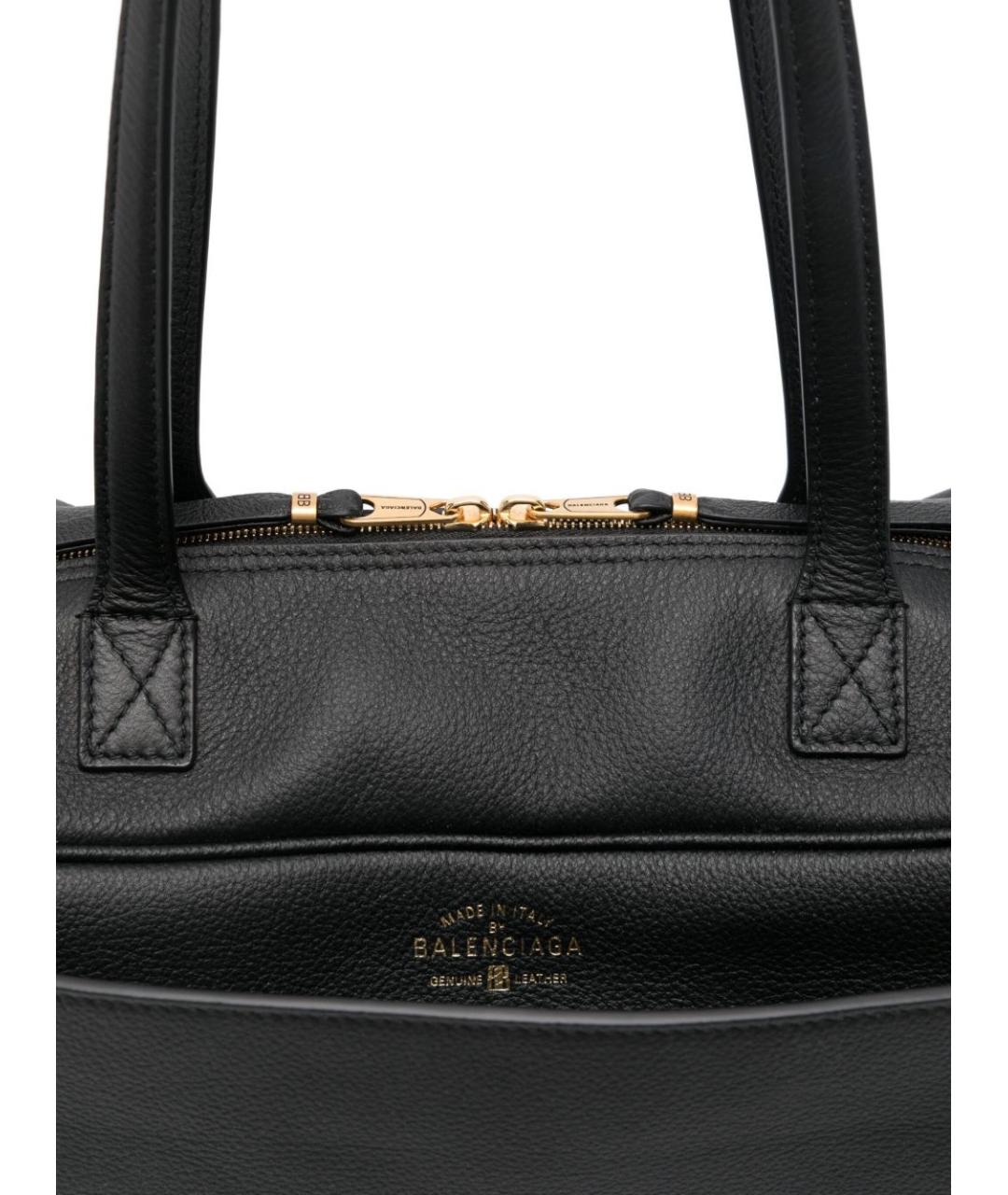 BALENCIAGA Черная кожаная сумка через плечо, фото 3