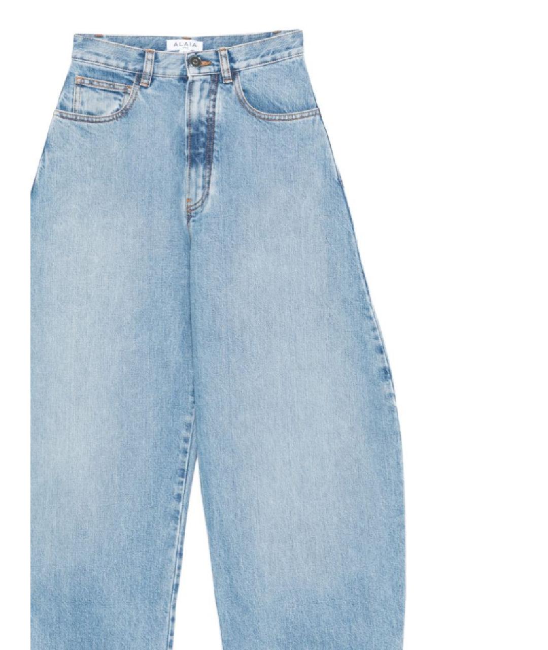 ALAIA Синие хлопковые прямые джинсы, фото 2