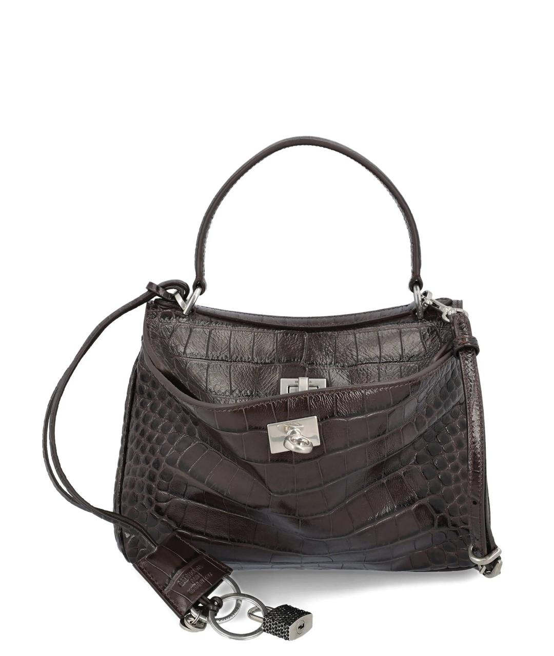 BALENCIAGA Коричневая кожаная сумка тоут, фото 1