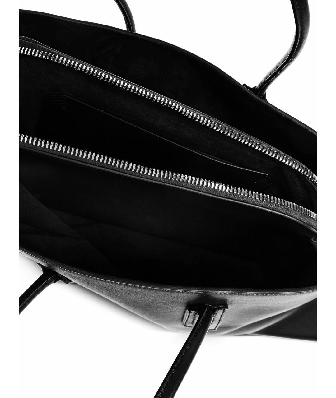 THE ATTICO Черная кожаная сумка тоут, фото 4