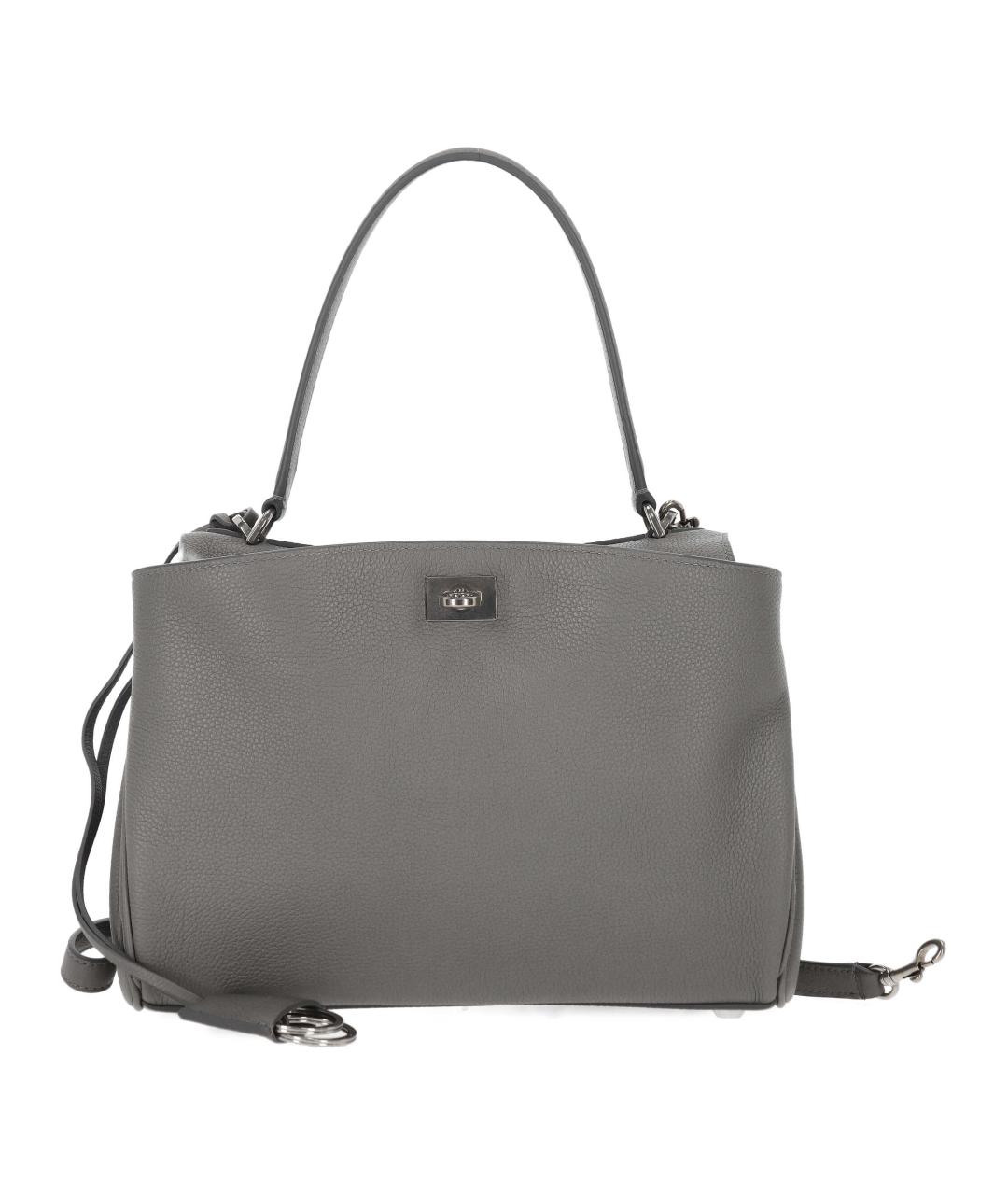 BALENCIAGA Серая кожаная сумка тоут, фото 1