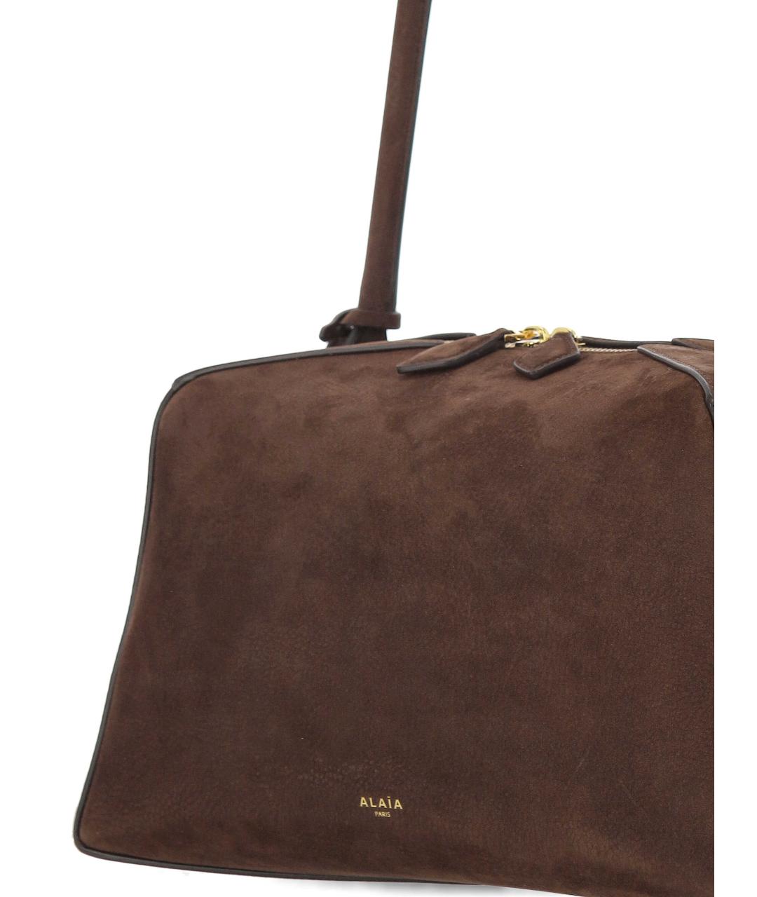 ALAIA Коричневая кожаная сумка через плечо, фото 4