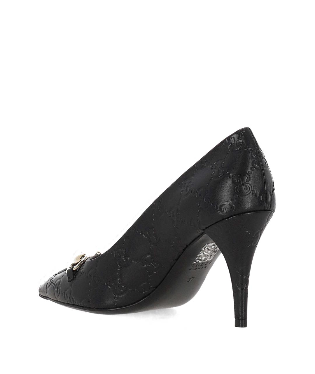 GUCCI Черные кожаные туфли, фото 3