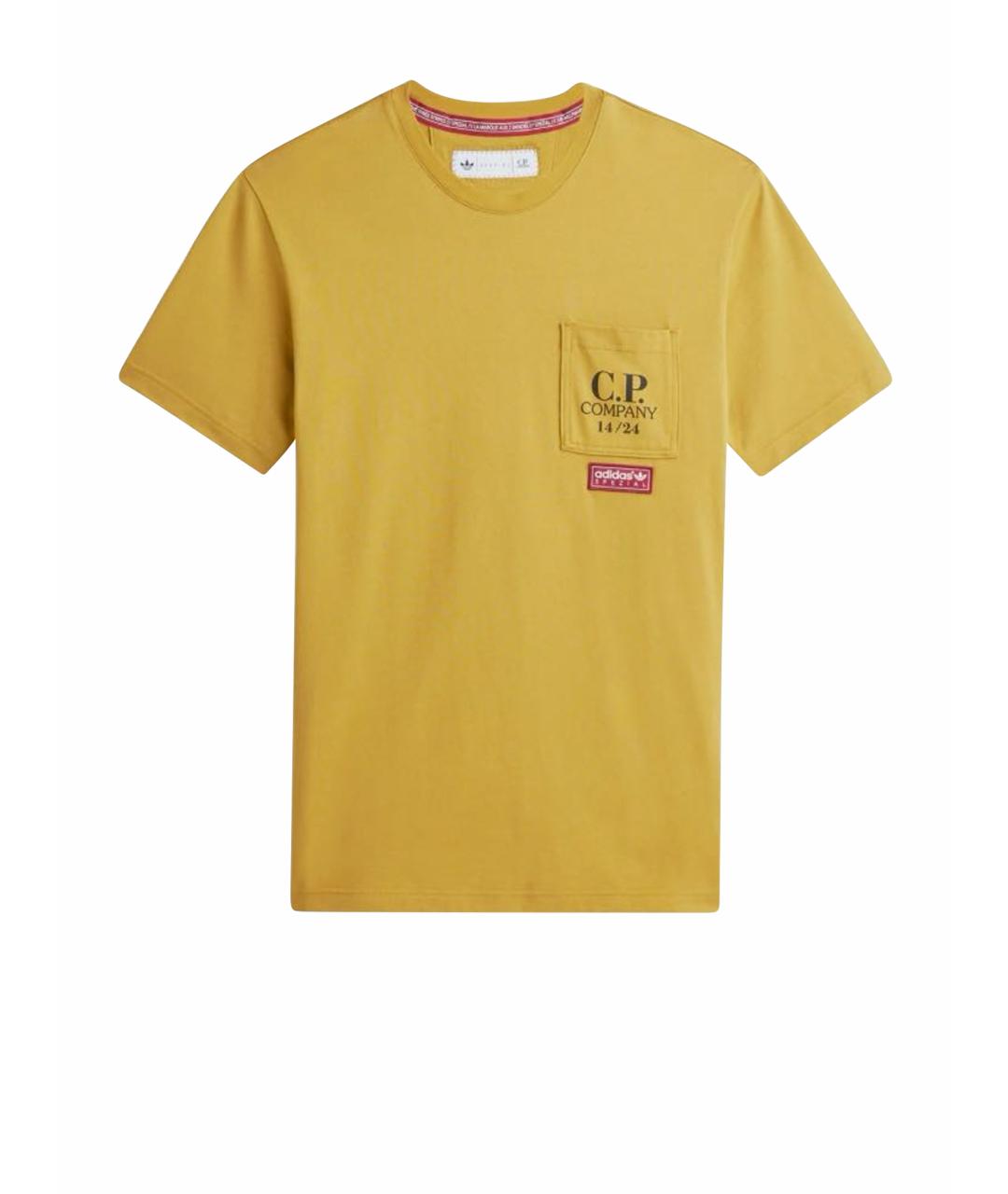 CP COMPANY Горчичная хлопковая футболка, фото 1