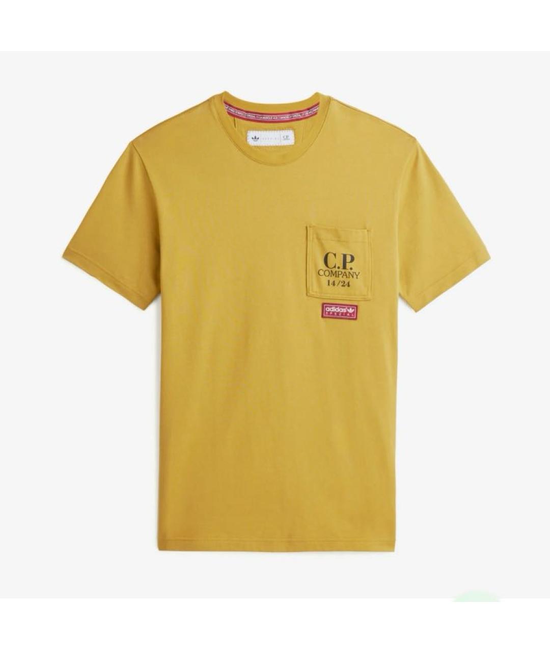 CP COMPANY Горчичная хлопковая футболка, фото 7