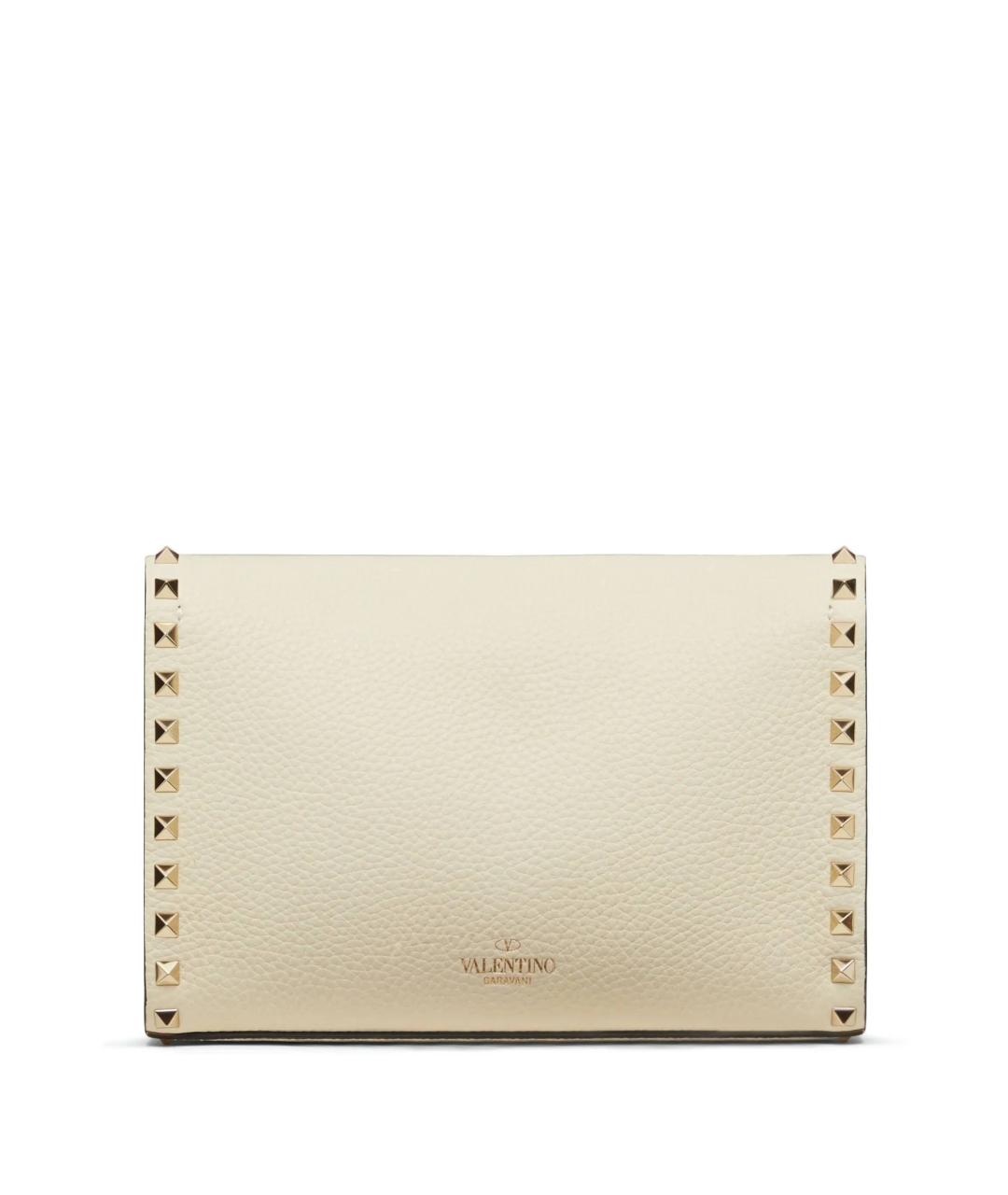 VALENTINO Бежевая кожаная сумка через плечо, фото 3