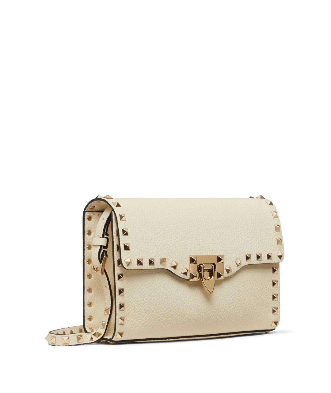 VALENTINO Бежевая кожаная сумка через плечо, фото 2