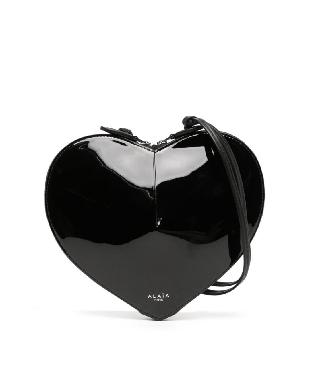 ALAIA Черная сумка через плечо из лакированной кожи, фото 1
