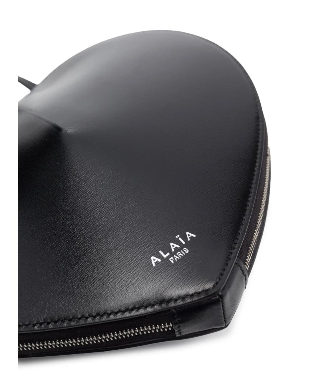 ALAIA Черная кожаная сумка через плечо, фото 3