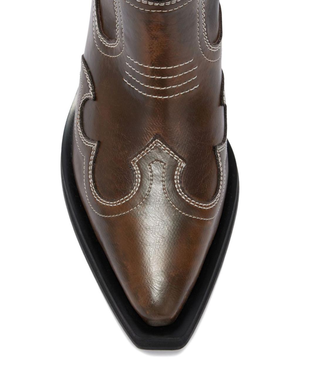 GANNI Зеленые кожаные ботинки, фото 3