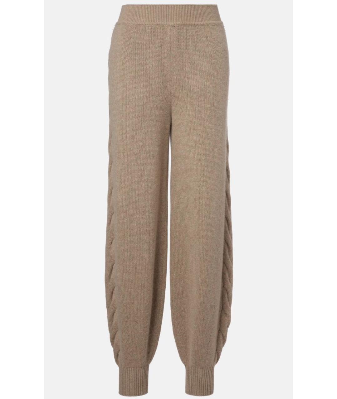 LORO PIANA Бежевые кашемировые прямые брюки, фото 3